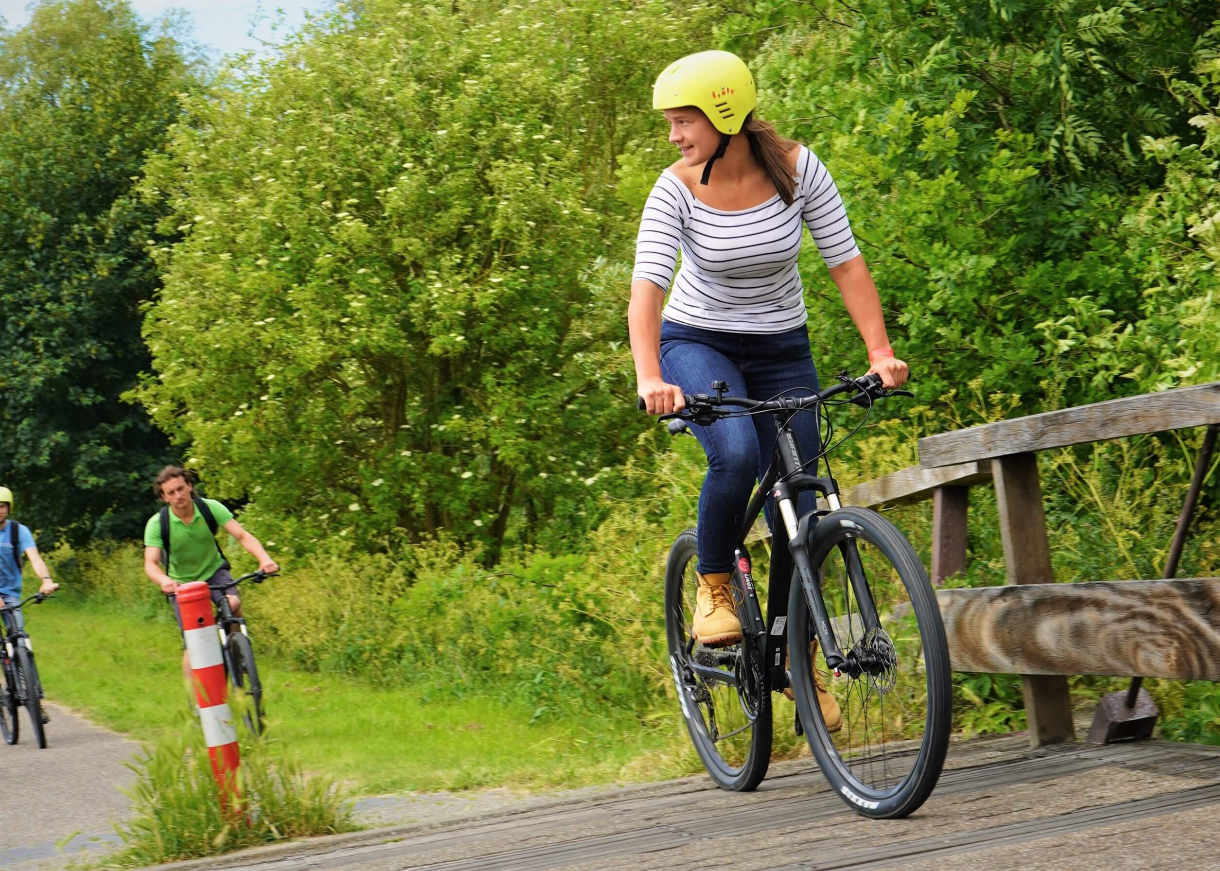 mountainbike tijdens sportdag