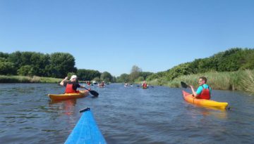 kano's varen door natuur van Flevoland
