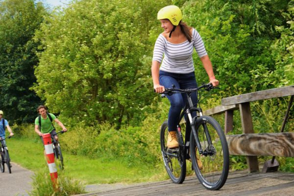 mountainbike tijdens sportdag