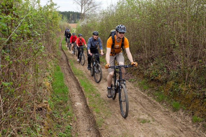 mountainbike parcours in de natuur van Almere