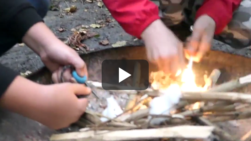 Bushcraft-kinderfeestje-video